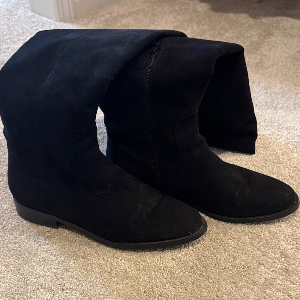 J. Crew Black Over the Knee Boots